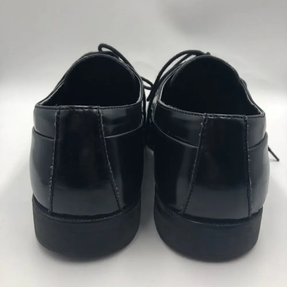 Calvin Klein Men's Elroy Black Lace Up Dress Oxfords Shoes Size 11 Square Toe